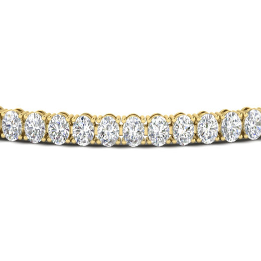 6 Carat Oval Shape Diamond Tennis Bracelet