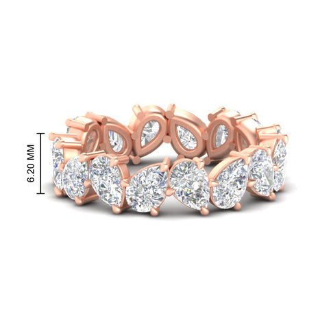 6 Carat Pear Shape Full Eternity Wedding Band