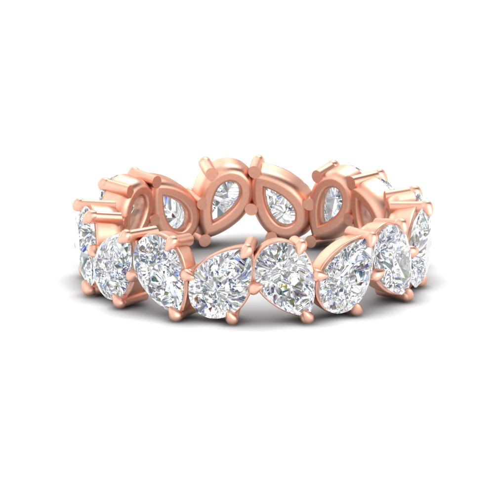 6 Carat Pear Shape Full Eternity Wedding Band