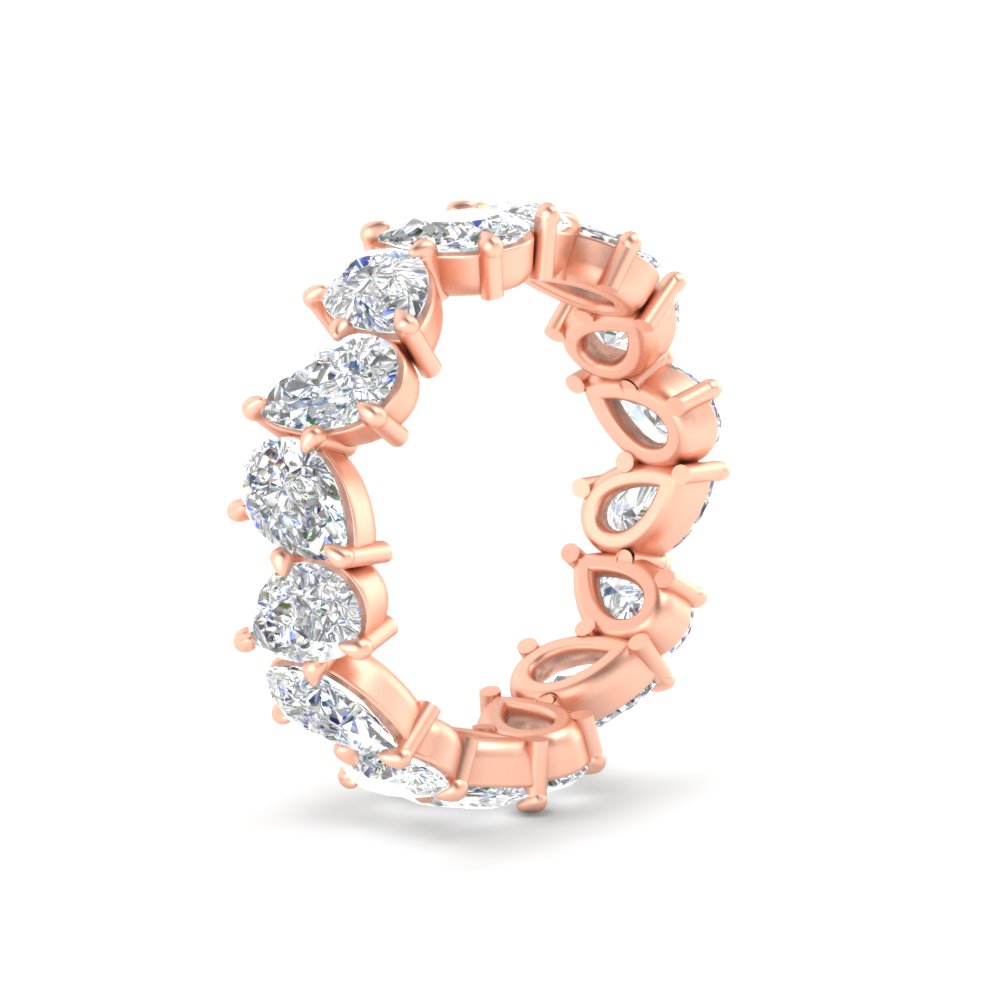 6 Carat Pear Shape Full Eternity Wedding Band