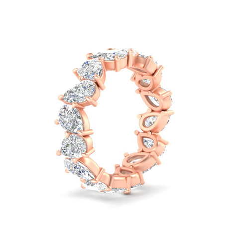 6 Carat Pear Shape Full Eternity Wedding Band