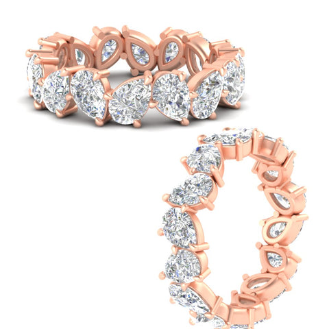 6 Carat Pear Shape Full Eternity Wedding Band