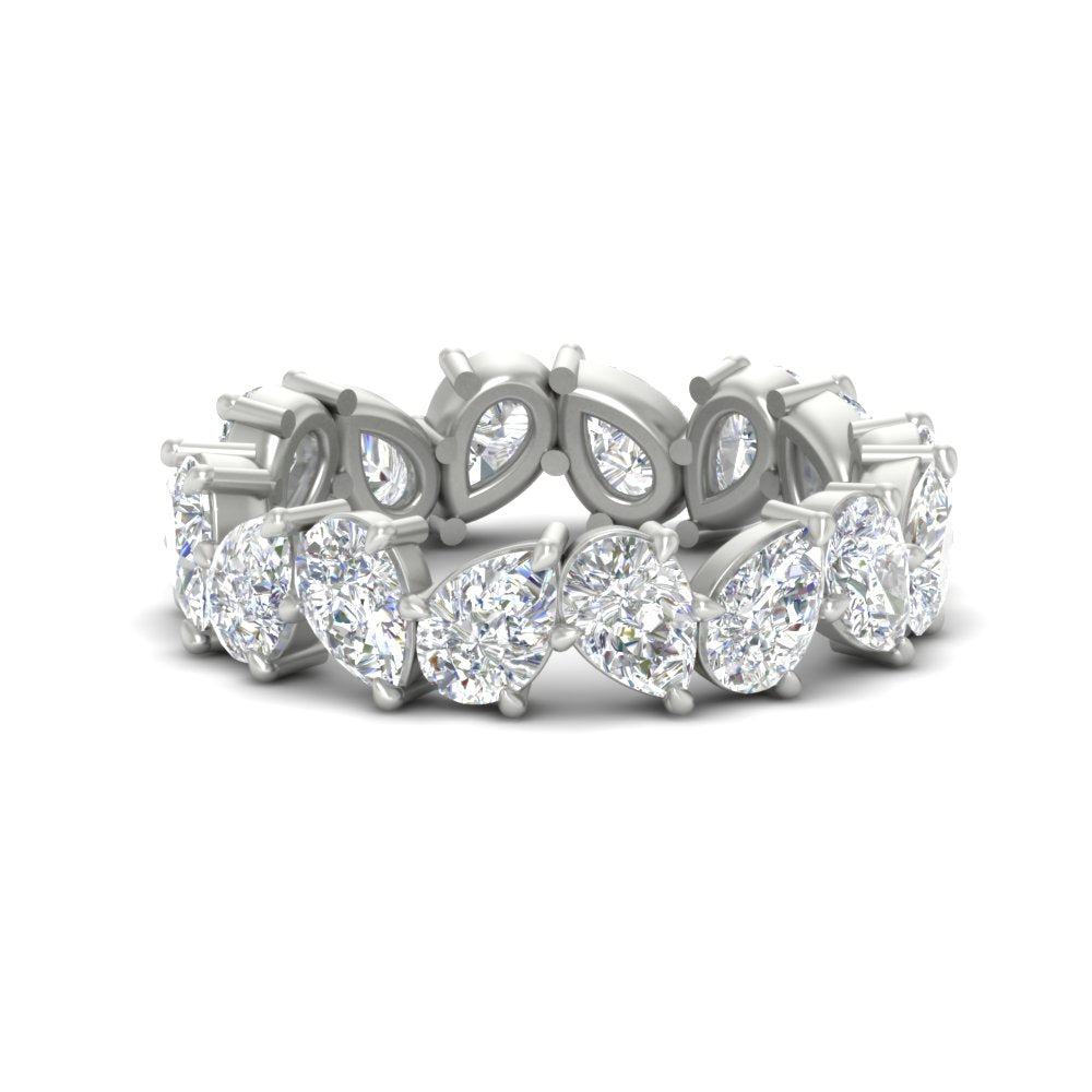 6 Carat Pear Shape Full Eternity Wedding Band