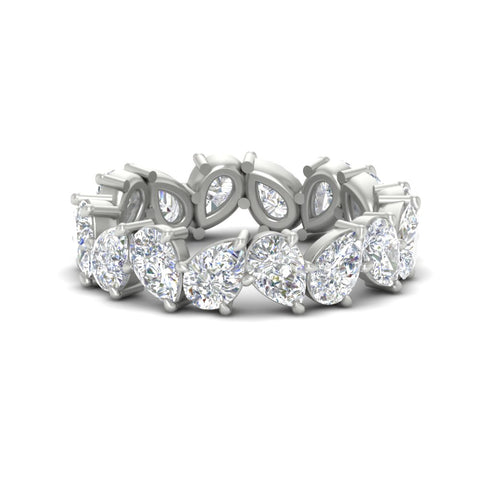 6 Carat Pear Shape Full Eternity Wedding Band