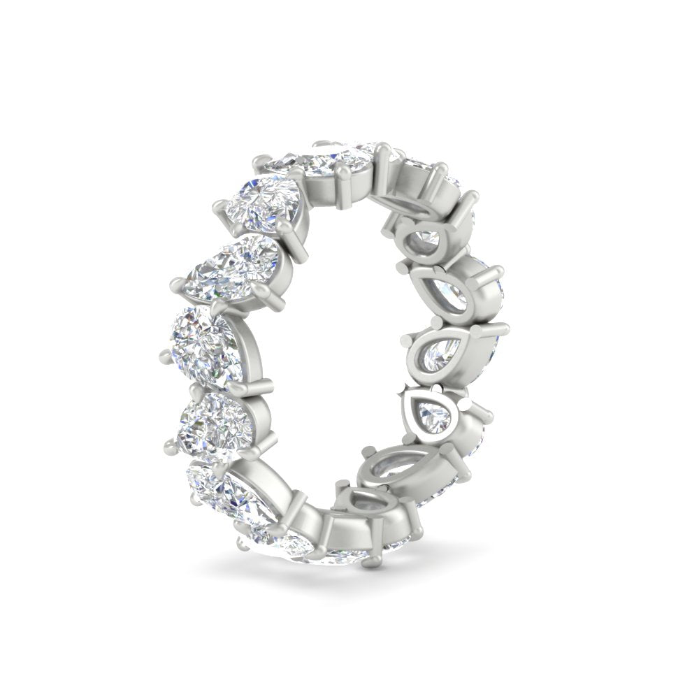 6 Carat Pear Shape Full Eternity Wedding Band