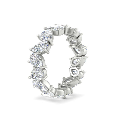 6 Carat Pear Shape Full Eternity Wedding Band
