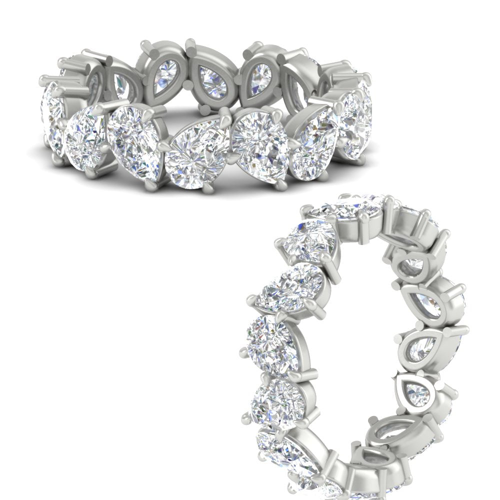 6 Carat Pear Shape Full Eternity Wedding Band