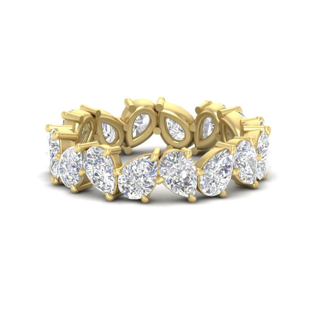 6 Carat Pear Shape Full Eternity Wedding Band