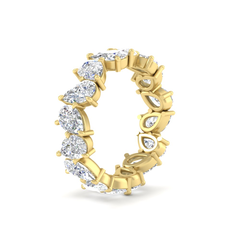 6 Carat Pear Shape Full Eternity Wedding Band