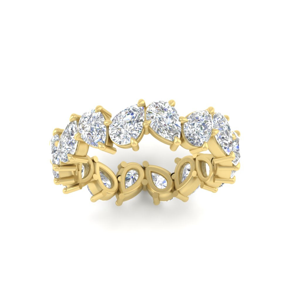 6 Carat Pear Shape Full Eternity Wedding Band