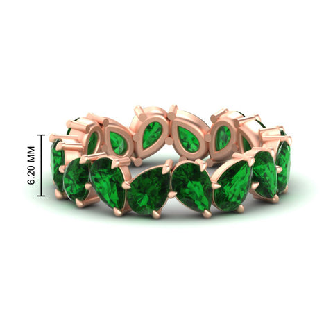 6 Carat Pear Shape Full Eternity Wedding Band