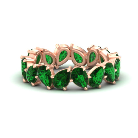6 Carat Pear Shape Full Eternity Wedding Band