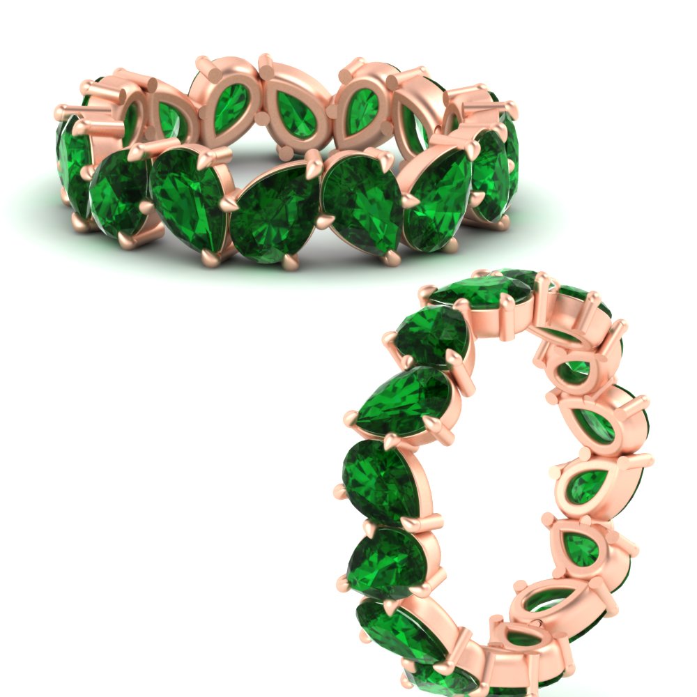 6 Carat Pear Shape Full Eternity Wedding Band