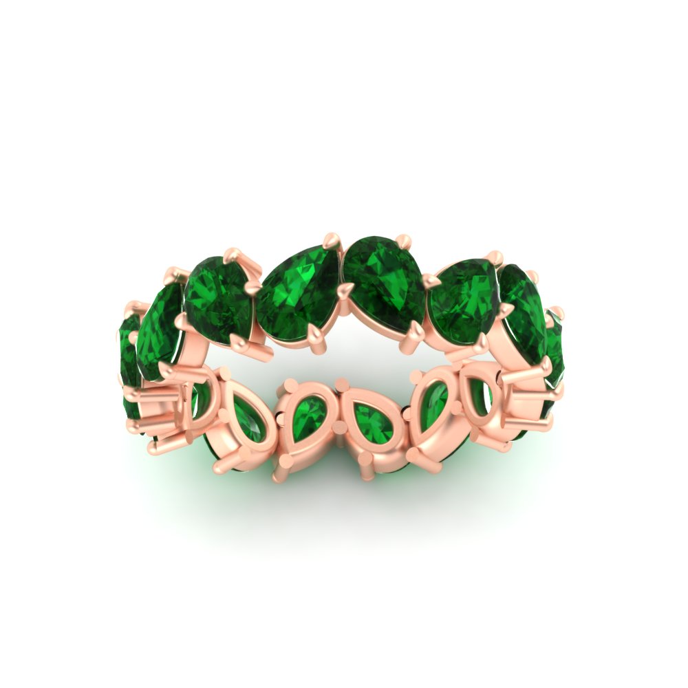 6 Carat Pear Shape Full Eternity Wedding Band