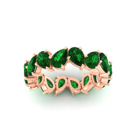 6 Carat Pear Shape Full Eternity Wedding Band