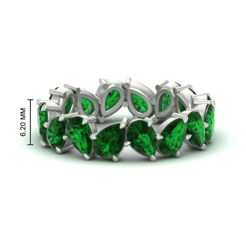 6 Carat Pear Shape Full Eternity Wedding Band