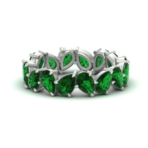 6 Carat Pear Shape Full Eternity Wedding Band