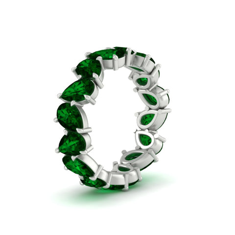 6 Carat Pear Shape Full Eternity Wedding Band