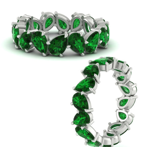 6 Carat Pear Shape Full Eternity Wedding Band