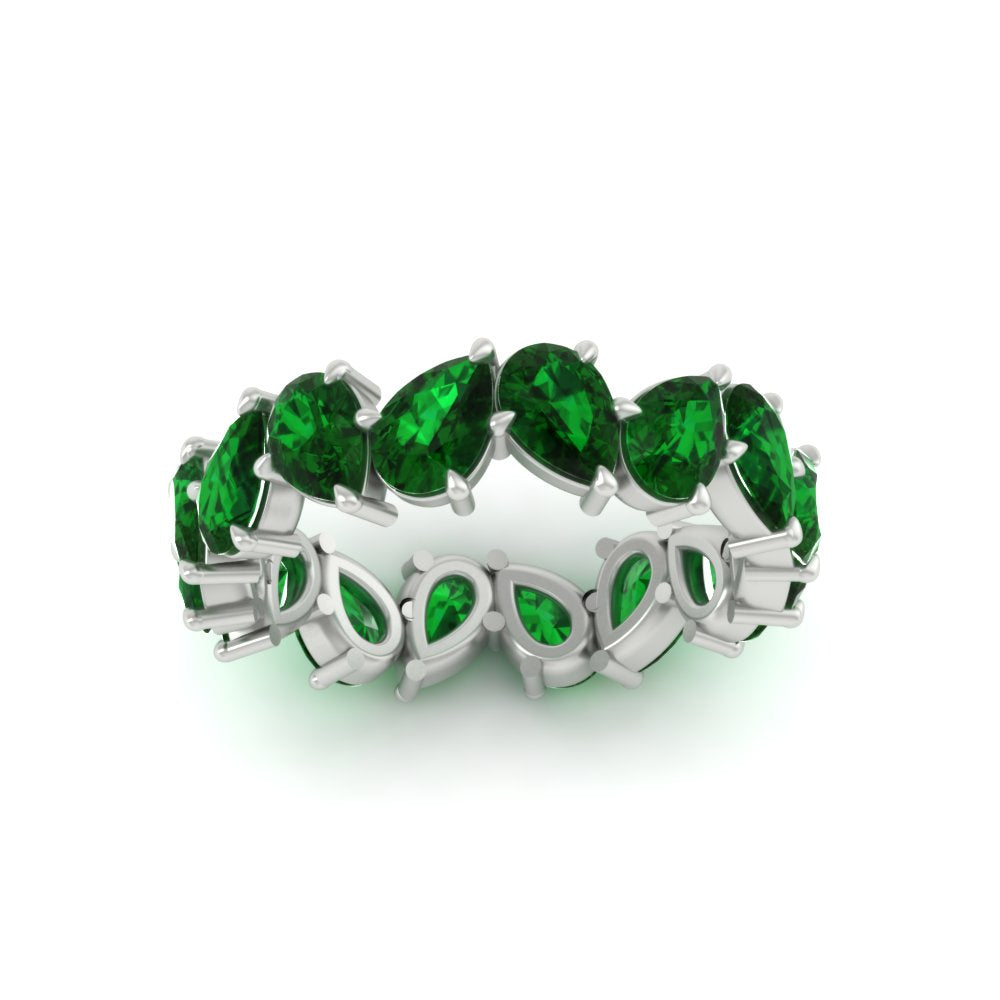 6 Carat Pear Shape Full Eternity Wedding Band