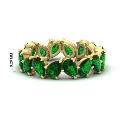 6 Carat Pear Shape Full Eternity Wedding Band
