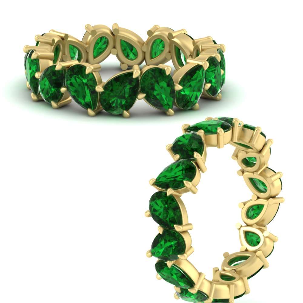 6 Carat Pear Shape Full Eternity Wedding Band
