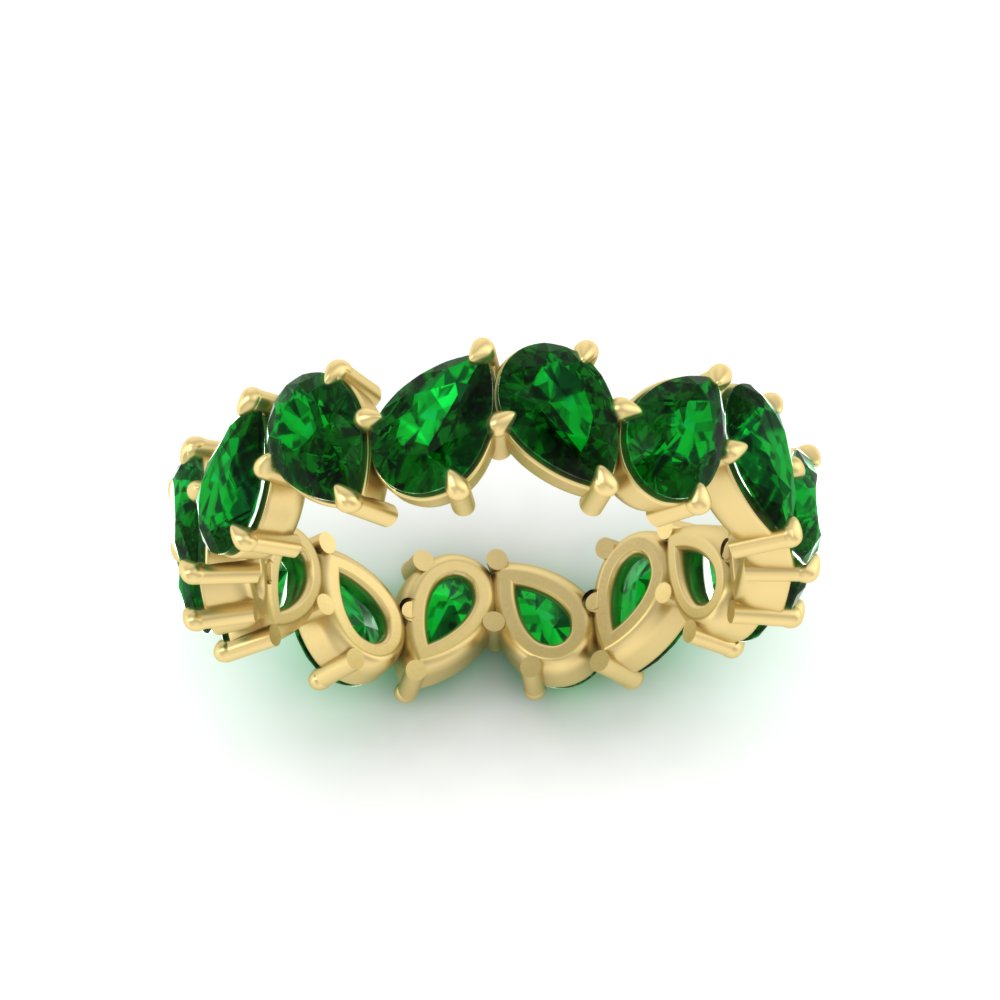 6 Carat Pear Shape Full Eternity Wedding Band