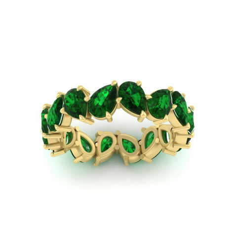 6 Carat Pear Shape Full Eternity Wedding Band