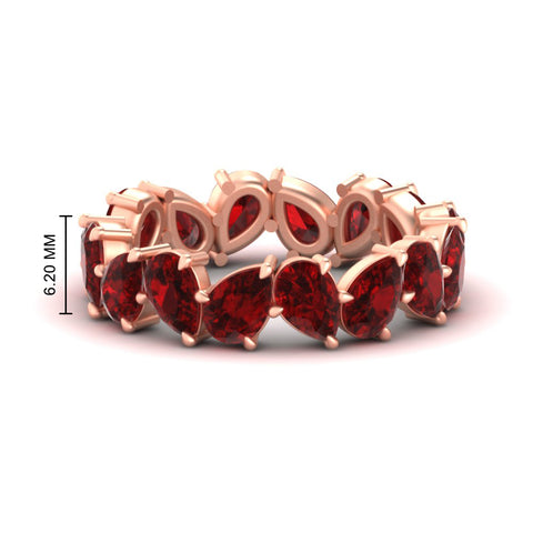 6 Carat Pear Shape Full Eternity Wedding Band