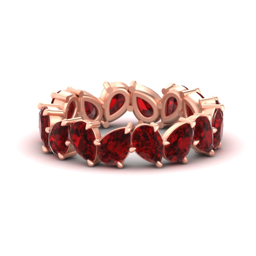 6 Carat Pear Shape Full Eternity Wedding Band