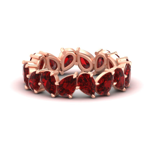 6 Carat Pear Shape Full Eternity Wedding Band