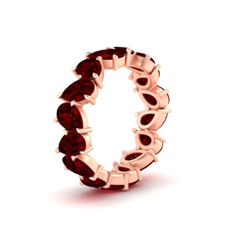 6 Carat Pear Shape Full Eternity Wedding Band