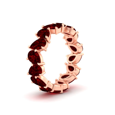 6 Carat Pear Shape Full Eternity Wedding Band