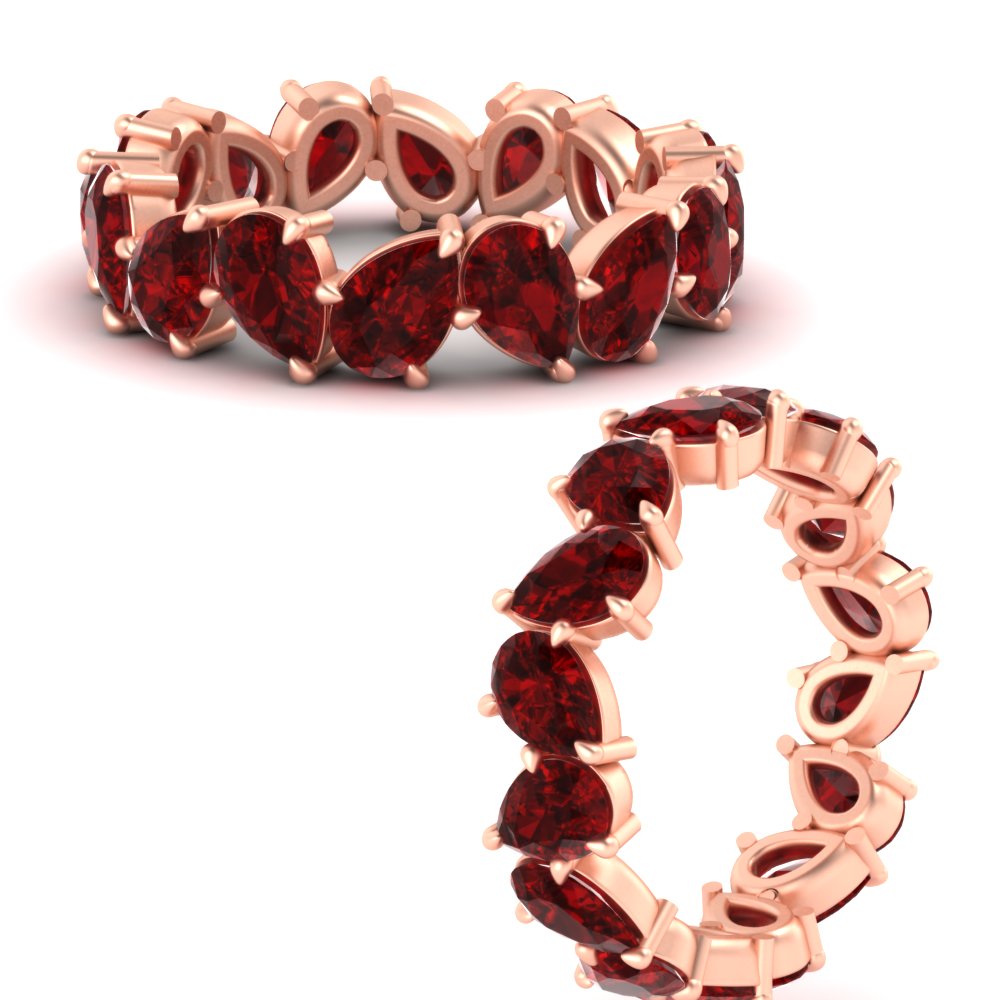 6 Carat Pear Shape Full Eternity Wedding Band