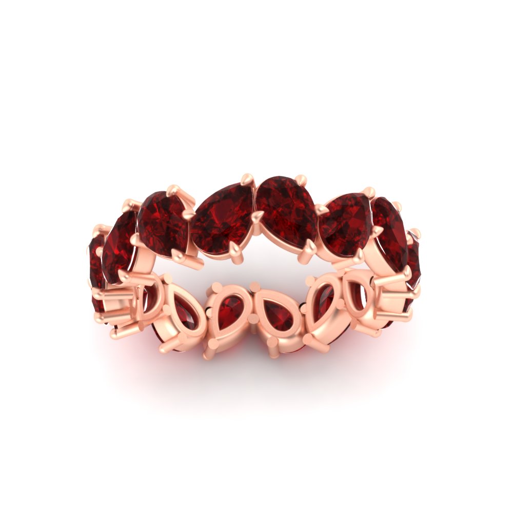 6 Carat Pear Shape Full Eternity Wedding Band