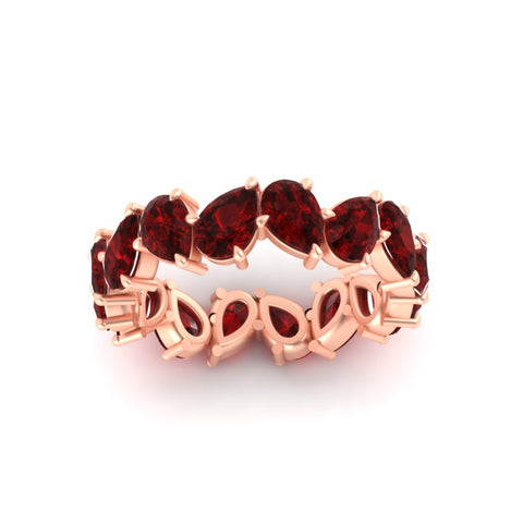 6 Carat Pear Shape Full Eternity Wedding Band