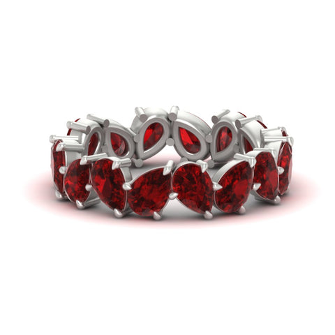6 Carat Pear Shape Full Eternity Wedding Band