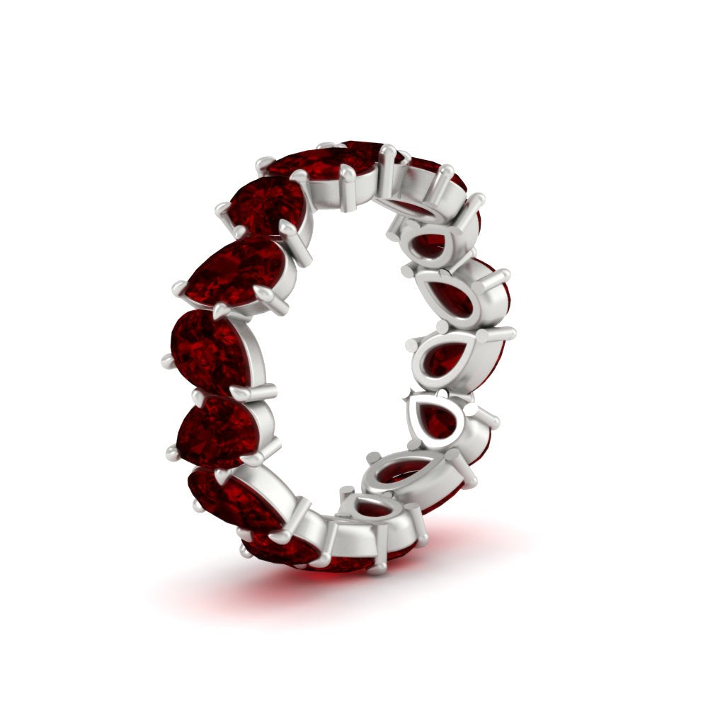 6 Carat Pear Shape Full Eternity Wedding Band