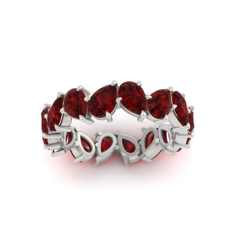 6 Carat Pear Shape Full Eternity Wedding Band