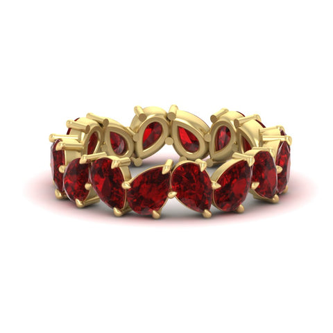 6 Carat Pear Shape Full Eternity Wedding Band