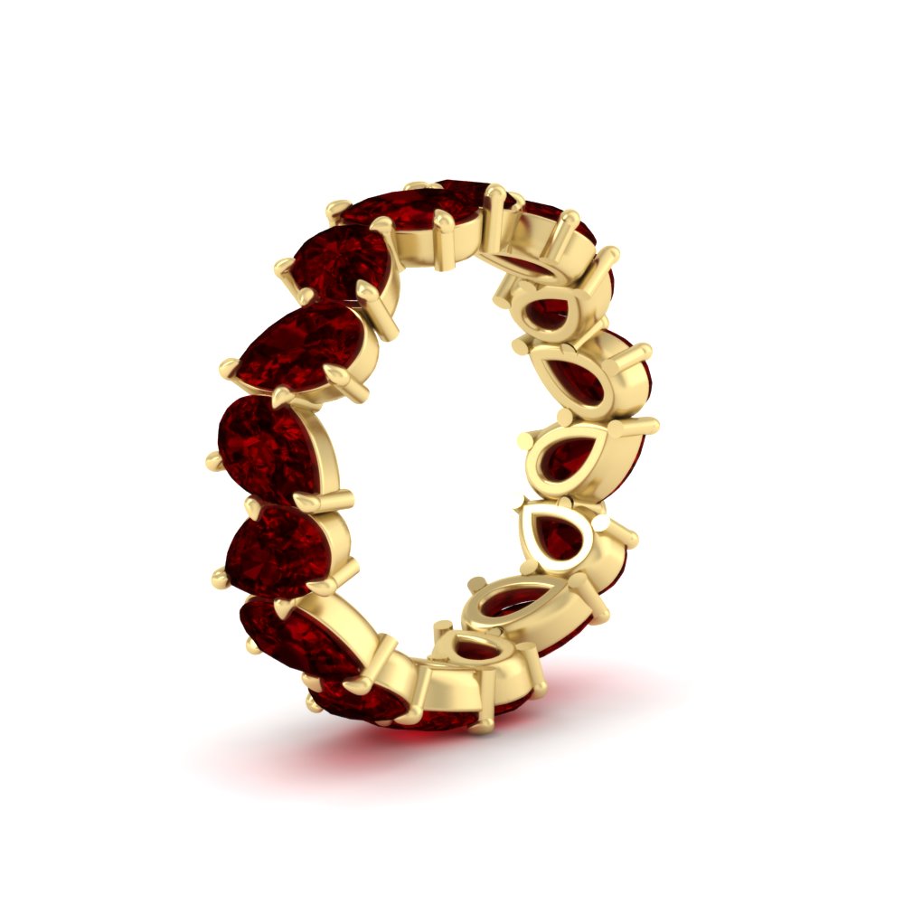 6 Carat Pear Shape Full Eternity Wedding Band