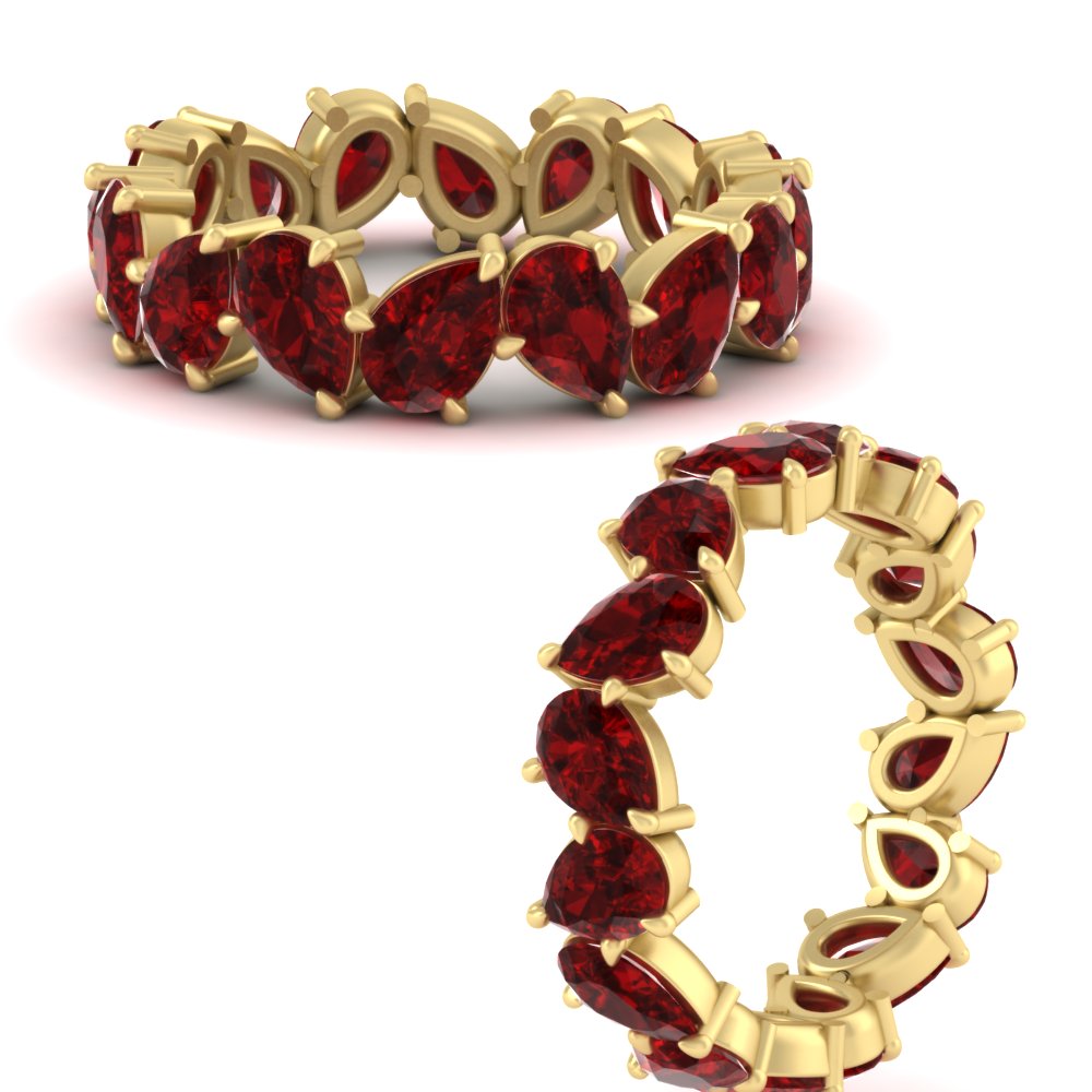 6 Carat Pear Shape Full Eternity Wedding Band