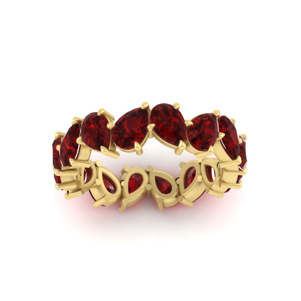 6 Carat Pear Shape Full Eternity Wedding Band