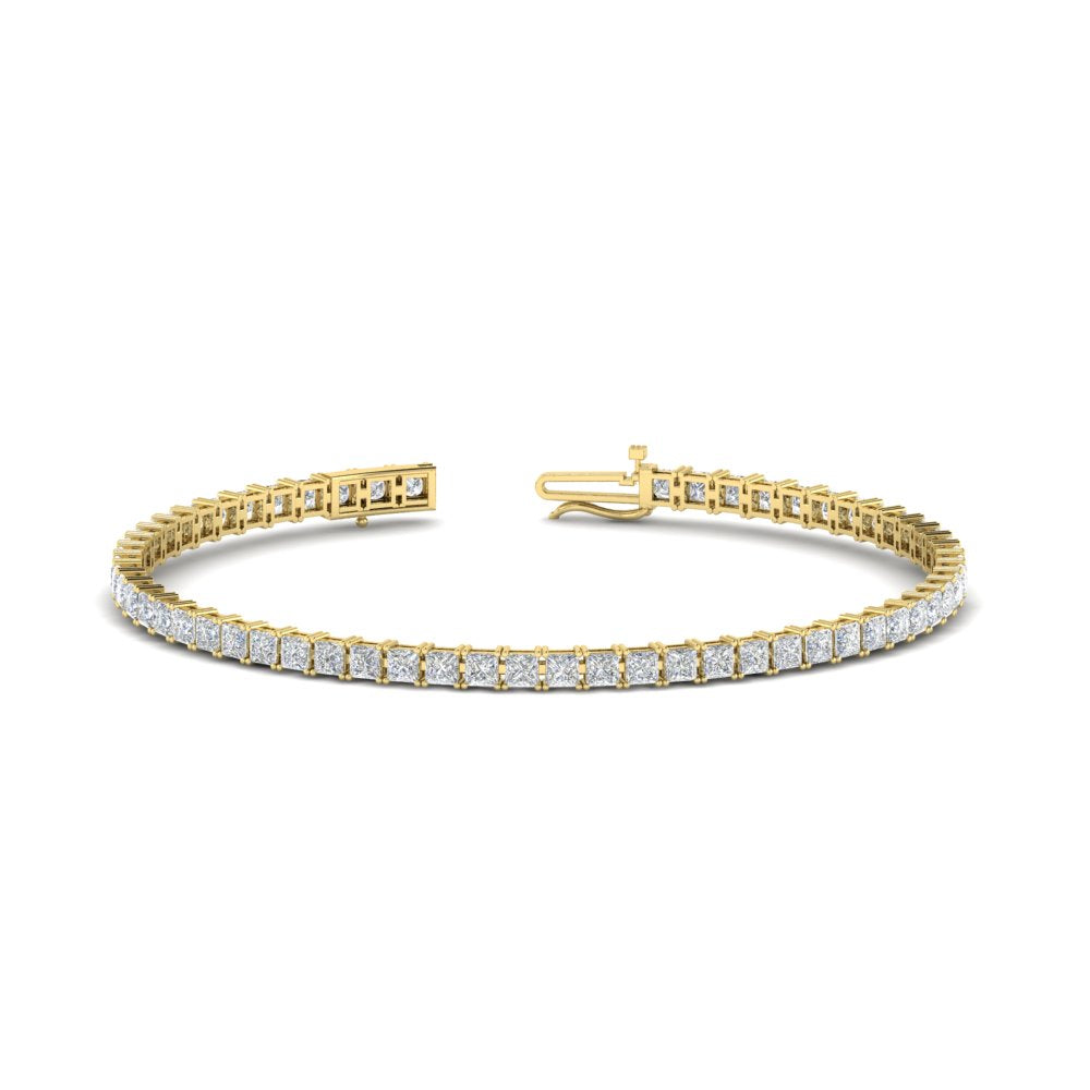 6 Carat Princess Cut Diamond Tennis Eternity Bracelet
