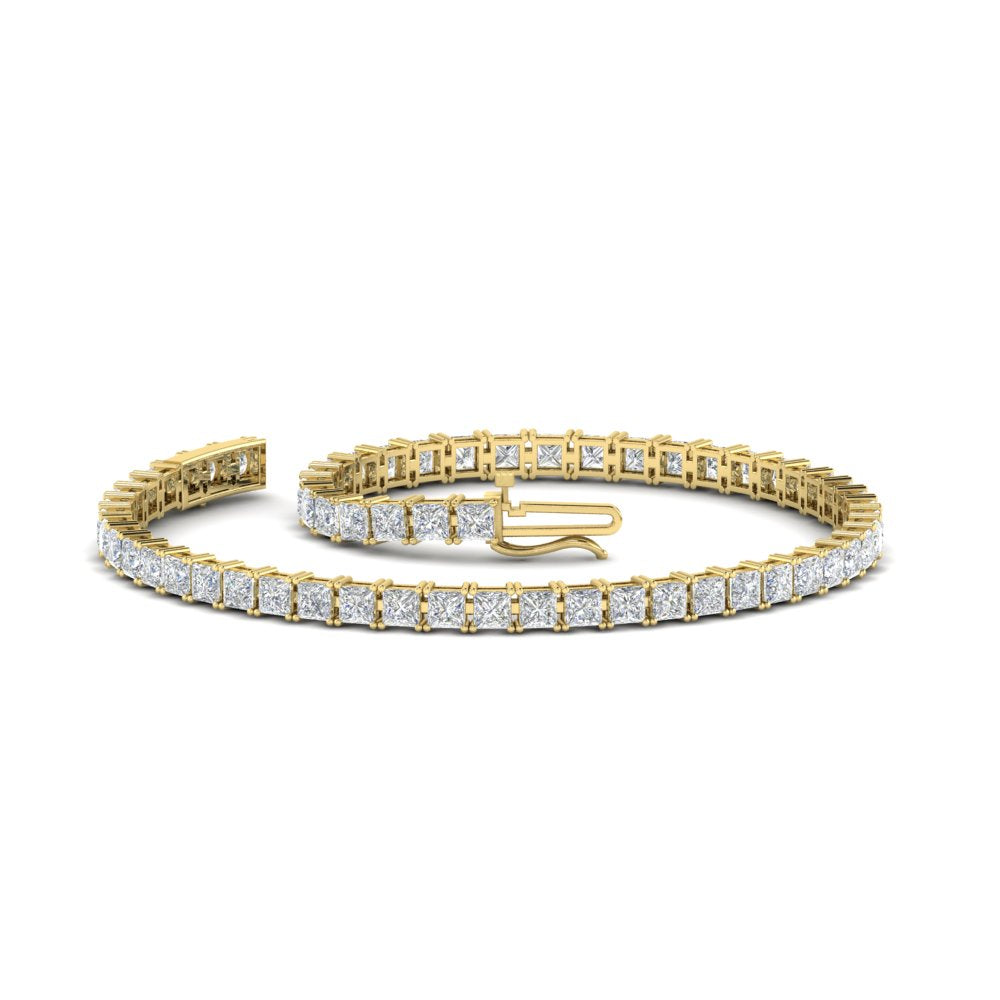 6 Carat Princess Cut Diamond Tennis Eternity Bracelet