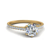 Load image into Gallery viewer, 6 Prong Lab Grown Cathedral Engagement Ring