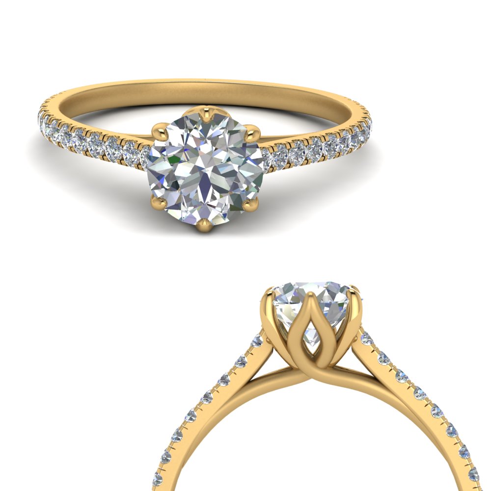 6 Claw Prong Simple Engagement Ring