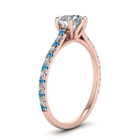 6 Prong Lab Grown Cathedral Engagement Ring