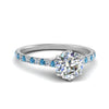 Load image into Gallery viewer, 6 Prong Lab Grown Cathedral Engagement Ring
