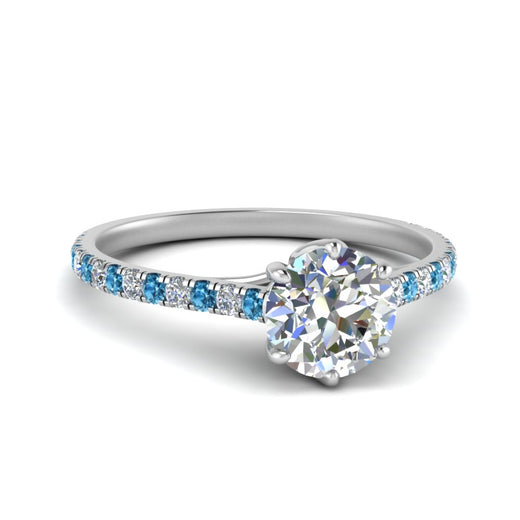 6 Prong Lab Grown Cathedral Engagement Ring
